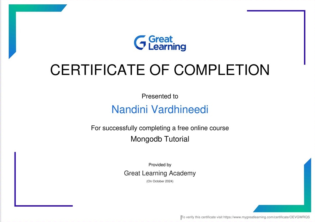 MongoDB Certificate